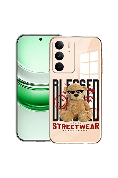 bestcase Carcasă transparentă din silicon pentru Realme C71, Teddy Bear Bless...