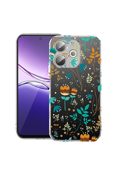 bestcase Carcasă transparentă din silicon pentru OPPO A5 Pro 5G, Flori de pri...