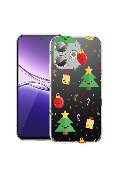 bestcase Carcasă transparentă din silicon pentru OPPO A5 Pro 5G, Brad de Crăc...