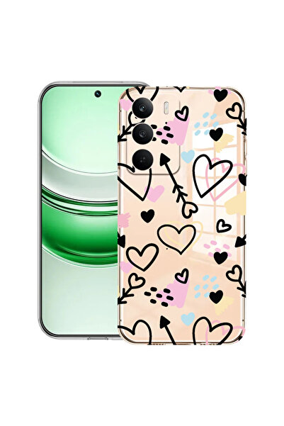 bestcase Διαφανής θήκη σιλικόνης για Realme C71, Love Symbols, 2041144 T 764