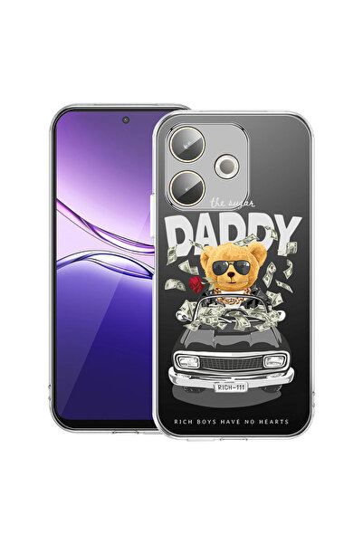 bestcase Carcasă transparentă din silicon pentru OPPO A5 Pro 5G, Daddy Teddy ...