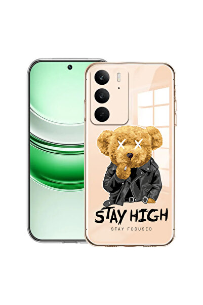 bestcase Carcasă transparentă din silicon pentru Realme C71, ursuleț de pluș ...