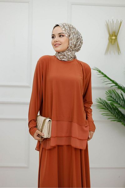 Valens Butik Women's Hijab Set 2 Piece Skirt & Blouse Set