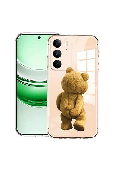 bestcase Carcasă transparentă din silicon pentru Realme C71, Teddy Bear Hidde...