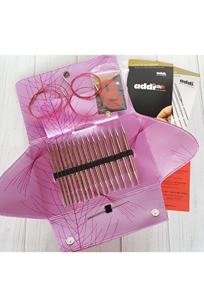 balım hobi evi مجموعة إبر طويلة قابلة للاستبدال من Addi Click Lace -760-2 أطر...