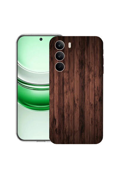 bestcase Carcasă transparentă din silicon pentru Realme C71, lemn de nuc, 204...