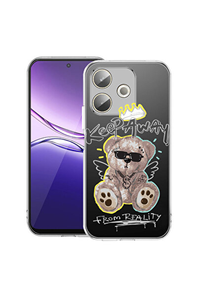 bestcase Carcasă transparentă din silicon pentru OPPO A5 Pro 5G, Teddy Bear K...