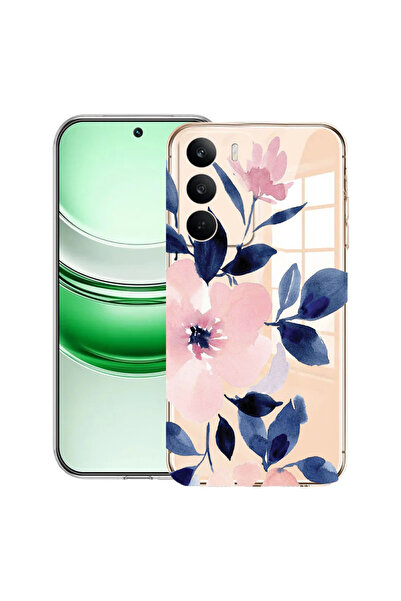 bestcase Carcasă transparentă din silicon pentru Realme C71, colecția Pastel Colors Flowers, 2041144 T 506