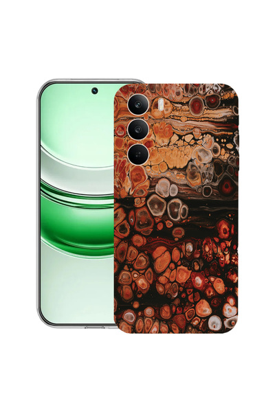 bestcase Carcasă transparentă din silicon pentru Realme C71, model lemn, 2041...