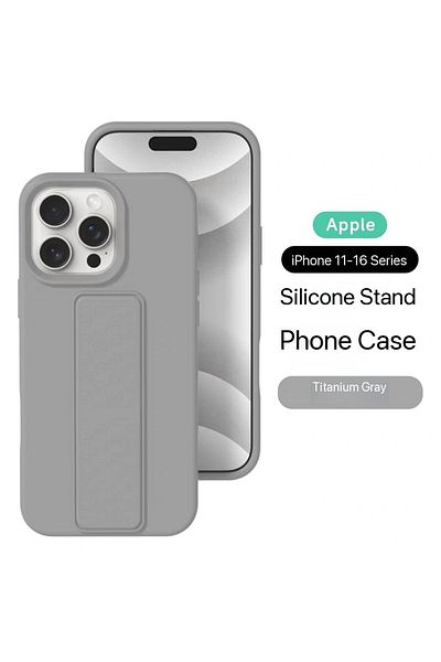 GENERAL Apple iPhone 11 ProMax Case – Shockproof Silicone Case, Kickstand Grip, Camera Protection, Slim Fit.