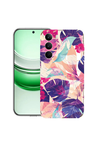 bestcase Carcasă transparentă din silicon pentru Realme C71, flori tropicale,...