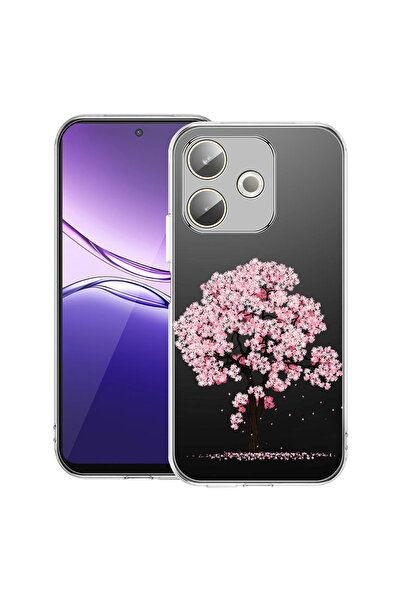 bestcase Carcasă transparentă din silicon pentru OPPO A5 Pro 5G, flori de cir...