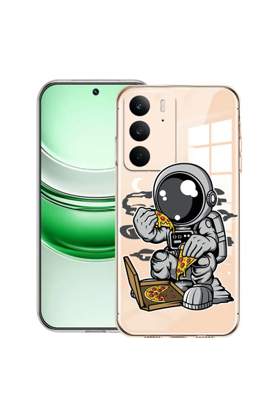 bestcase Carcasă transparentă din silicon pentru Realme C71, Astronaut Pizza,...
