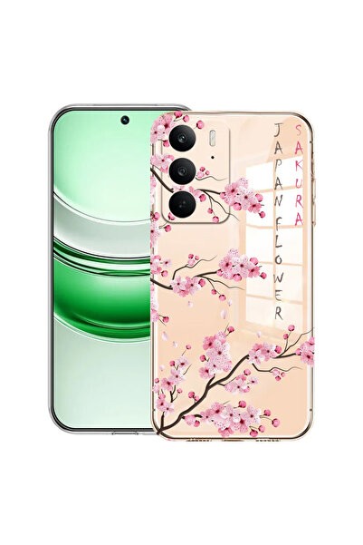 bestcase Διαφανής θήκη σιλικόνης για Realme C71, άνθος κερασιάς, 2041144 T 1834