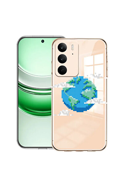 bestcase Carcasă transparentă din silicon pentru Realme C71, Minecraft Earth,...