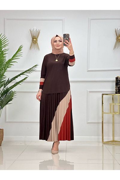 Valens Butik Women's Hijab Set 2 Piece Skirt & Blouse Set