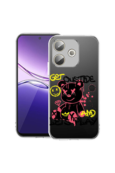 bestcase Carcasă transparentă din silicon pentru OPPO A5 Pro 5G, Ursuleț de p...