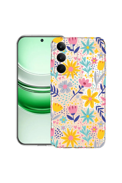 bestcase Carcasă transparentă din silicon pentru Realme C71, Little Flowers, ...