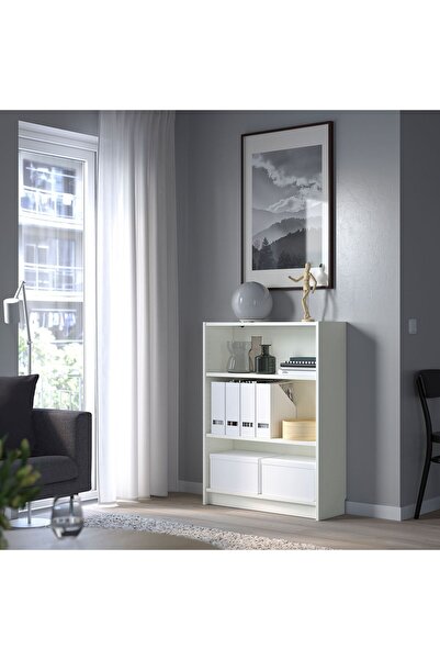 IKEA kitaplık, beyaz, 80x28x106 cm