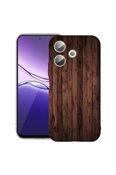 bestcase Carcasă transparentă din silicon pentru OPPO A5 Pro 5G, lemn de nuc,...