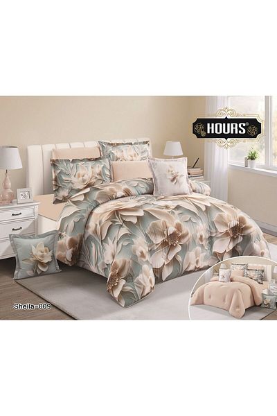HOURS Single bed set, floral, soft microfiber fabric, gives you comfort, quilt size 170 x 220 cm