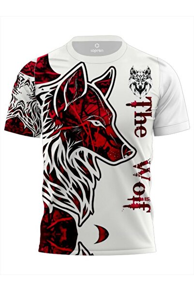 Lopron WOLF T-SHIRT, KURT DESENLİ TİŞORT
