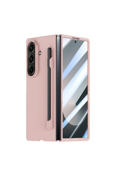REDz Accessories Carcasă Smart Pen pentru Samsung Galaxy Z Fold 7, stilou digital inclus, roz