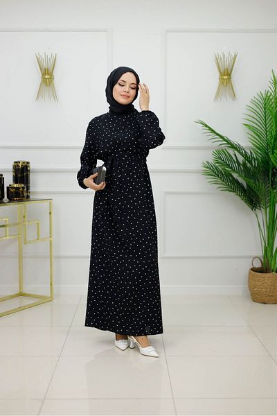 Valens Butik Women's Hijab Polka Dot Dress