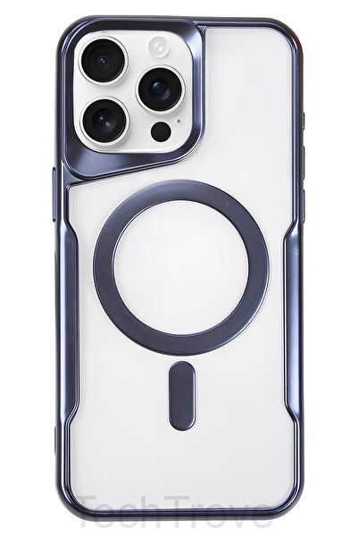 TechTrove iPhone 16 Pro Max Kılıf Magsafe Uyumlu Arkası Şefaf Tasarım Lazer K...
