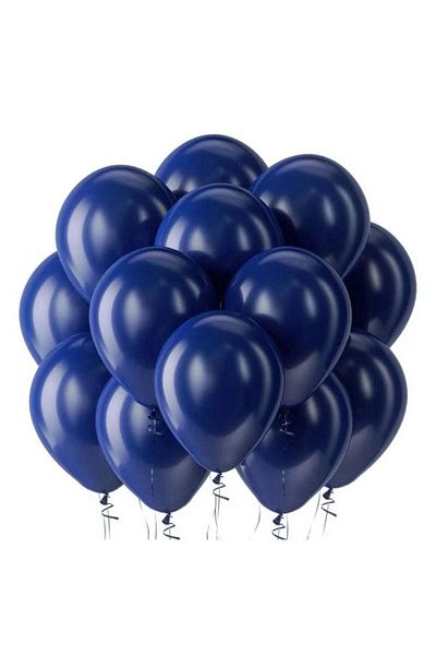 Generic 12-Inch Latex Balloon – Navy Blue Color – Pack of 100