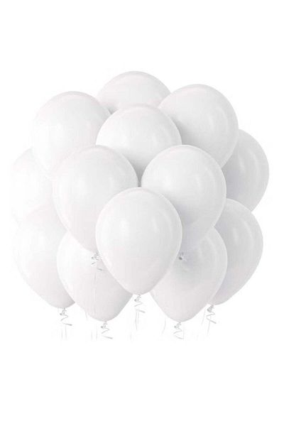Generic 12-Inch Latex Balloon – white Color –Pack of 100