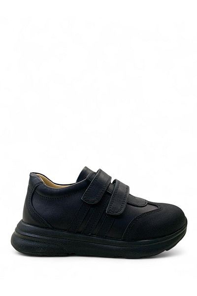 Tuğba Ortopedi 816 Orthopedic % Genuine Leather Lightweight Boys Black School Shoes