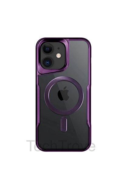 TechTrove iPhone 11 Kılıf Magsafe Uyumlu Arkası Şefaf Tasarım Lazer Kaplama S...