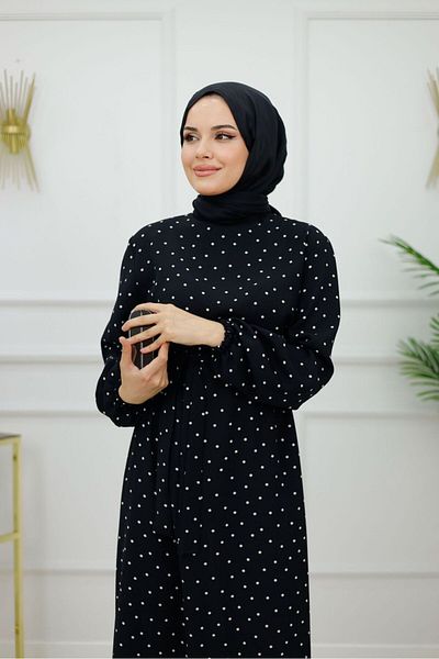 Valens Butik Women's Hijab Polka Dot Dress