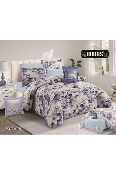 HOURS Single bed set, floral, soft microfiber fabric, gives you comfort, quilt size 170 x 220 cm