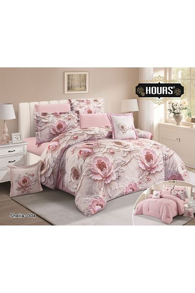 HOURS Single bed set, floral, soft microfiber fabric, gives you comfort, quilt size 170 x 220 cm