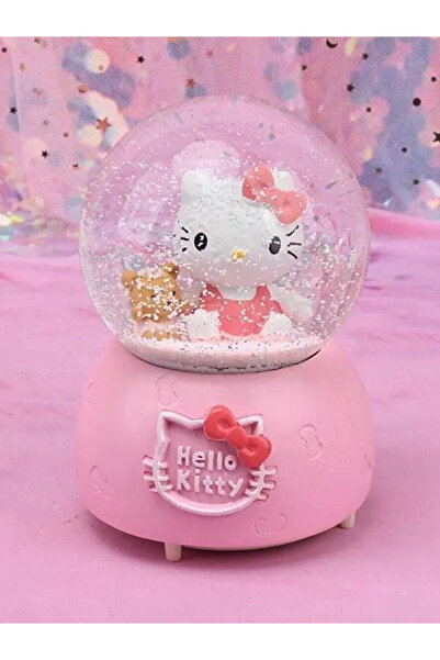 moryconcept Hello Kıtty Işıklı Müzikli Orta Boy Kar Küresi Sevgiliye Hediye