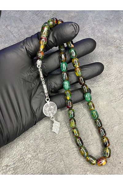 Mos Tespih Mosaic High-End Crimping Amber Prayer Beads
