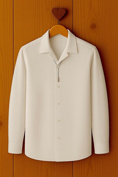 LUPERCUS Men's White Shirt Long Sleeve Comfortable and Fashionable Design