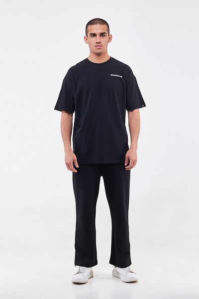 duneus Unisex Falcon Print T-Shirt - Black