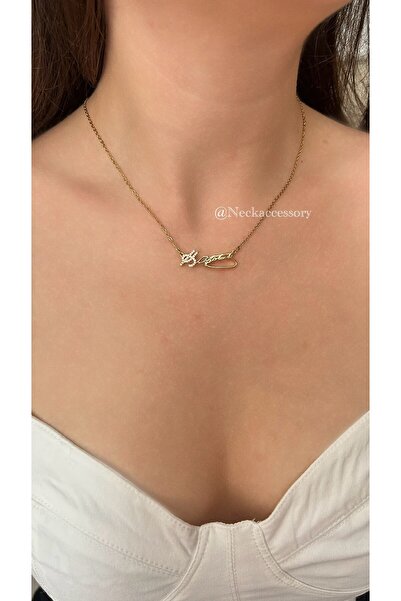 NECK ACCESSORY Çelik Atatürk İmza Kolye