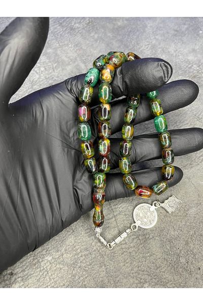 Mos Tespih Mosaic High-End Crimping Amber Prayer Beads