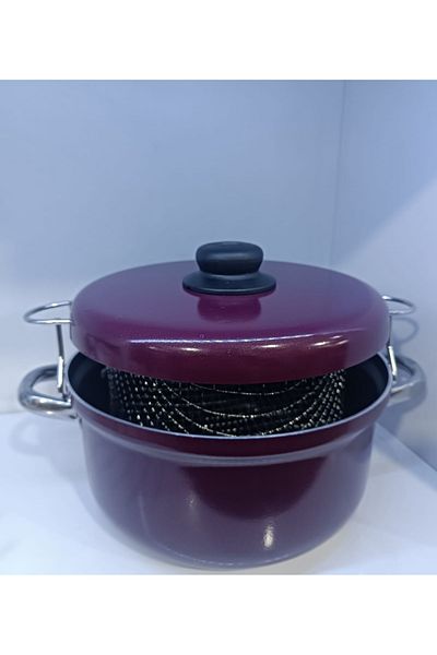 MORMAVİ Altinbaşak Gondola Frying Pot with Fryer and Cover 24 cm