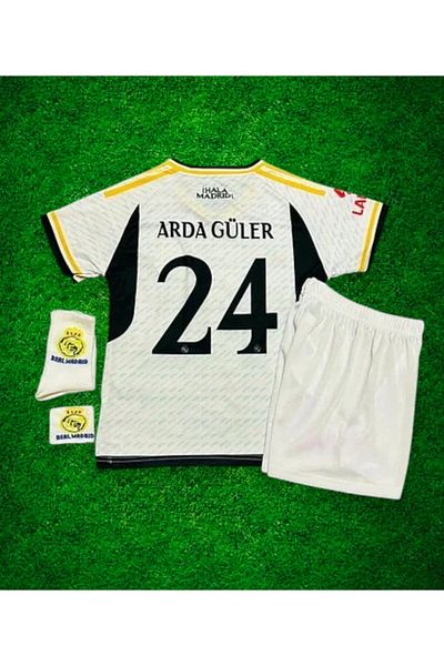 After Party R.Madridd 2023--24 Season A.R.D.A-Güler Home Kids Jersey 4S (Embroidered Set) Vs Athlete Ag