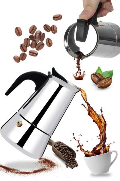 Shopura Espresso Kahve Makinesi - Paslanmaz Çelik Moka Pot 450 Ml - Espresso ...