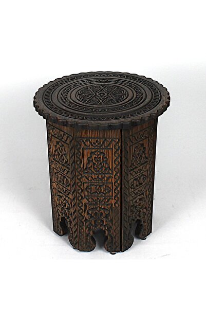 Otantik Çarşı Osmanlı Kafes Sehpa Selçuklu Desen 32x32x37 cm.