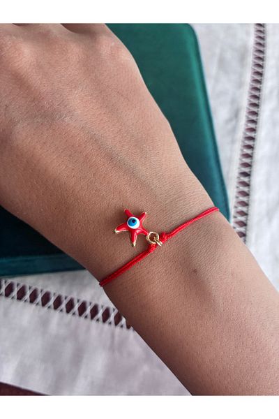 Miltonia Red thread sea star bracelet