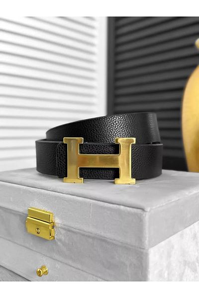 dehaine Men's belt H, made of genuine leather