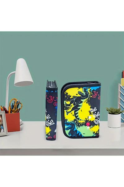 OEM Children's school pencil case, Dinosaurs print