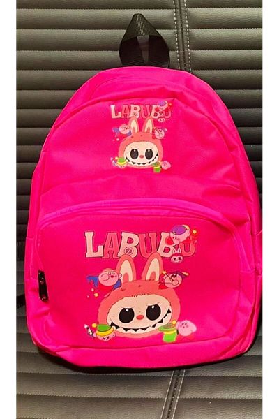 DerinHome Labubu Character Nursery Kindergarten Mini Children Backpack 0-8 Years Double Two Eyed School Bag New Season